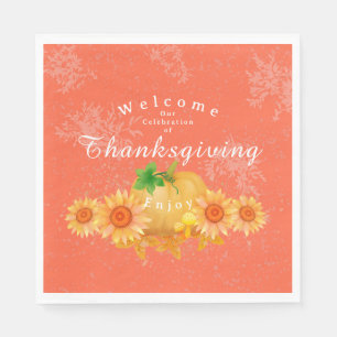 Autumn Pumpkin Orange Napkin