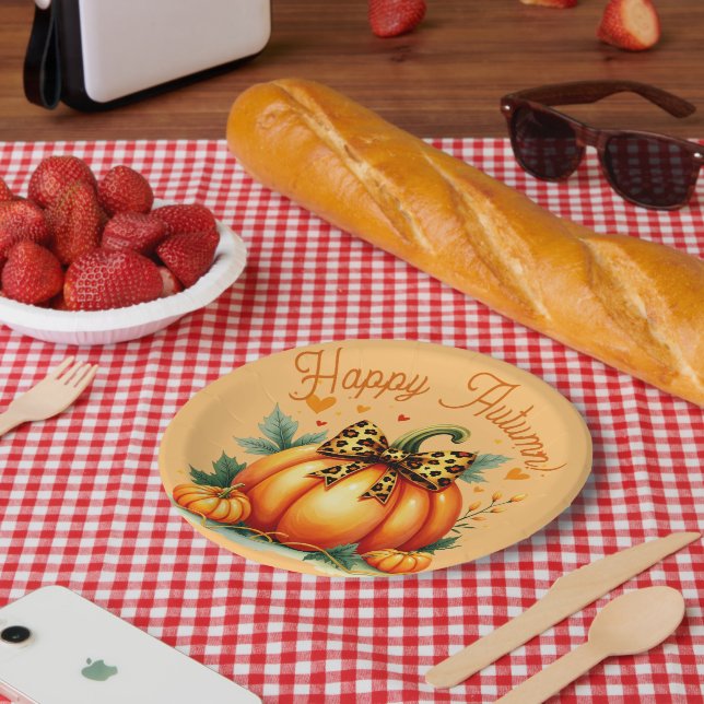 Autumn Pumpkin  Paper Plate (Picnic)