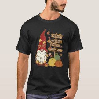 Autumn Pumpkin Patch Gnome Fall Family Pajama Than T-Shirt
