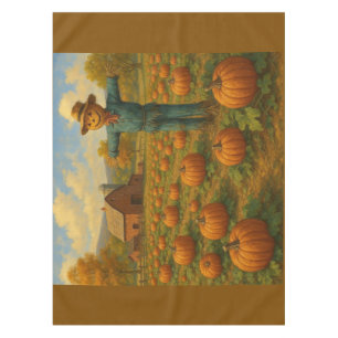 autumn pumpkin patch & scarewcrow tablecloth