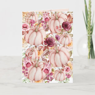 Autumn Pumpkin Pink Burgundy Wedding Program Programme