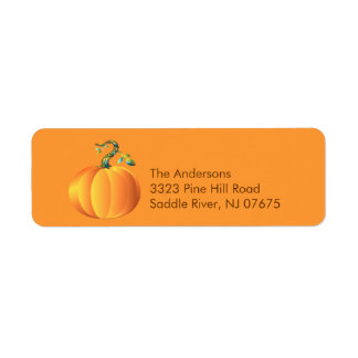 Autumn Pumpkin Return Address Label