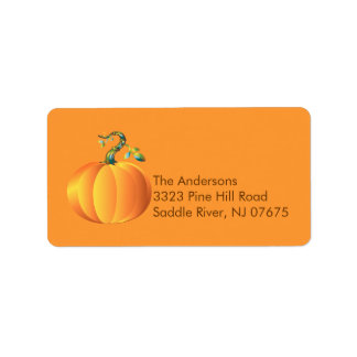 Autumn Pumpkin Return Address Label