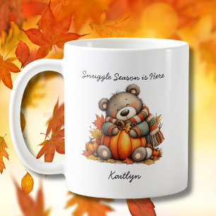 *Autumn Pumpkin Snuggle Season is Here Name Coffee Mug