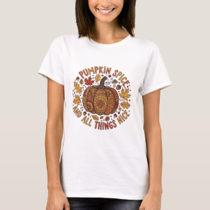 Autumn pumpkin spice design T-Shirt