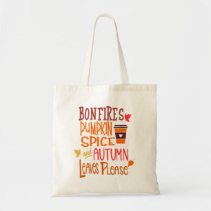 Autumn  Pumpkin Spice Tote Bag