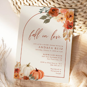 Autumn Pumpkin Terracotta Bridal Shower Invitation