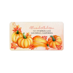 Autumn Pumpkin   Thanksgiving Label
