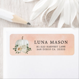 Autumn Pumpkin Theme Return Address Label