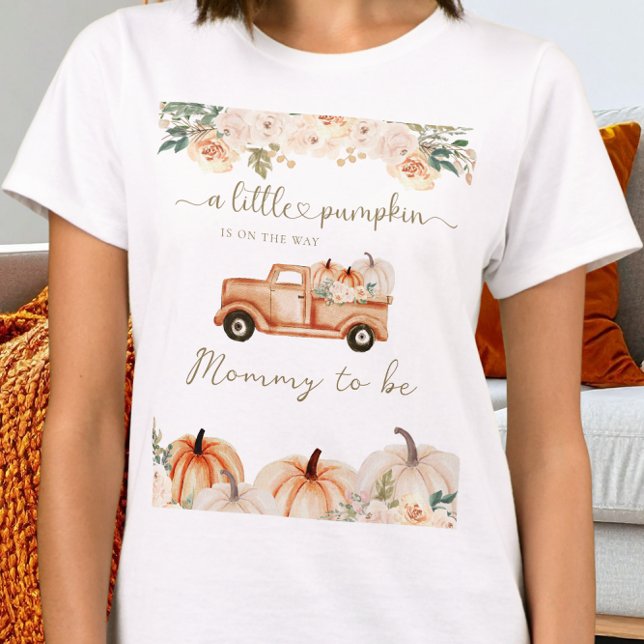 Autumn Pumpkin Truck Mummy To Be Baby Shower T-Shirt (Creator Uploaded)