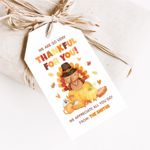 Autumn Pumpkin Turkey Thanksgiving Favor Tags