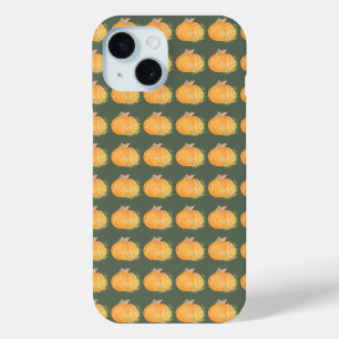 Autumn Pumpkin Watercolor Art iPhone 15 Case