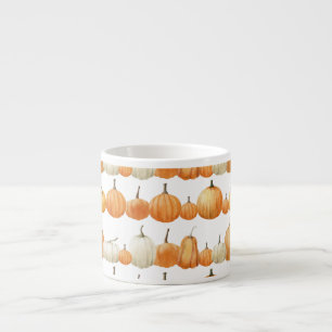 Autumn Pumpkin: Watercolor Illustration Pattern Espresso Cup