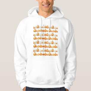Autumn Pumpkin: Watercolor Illustration Pattern Hoodie