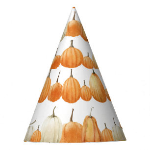 Autumn Pumpkin: Watercolor Illustration Pattern Party Hat