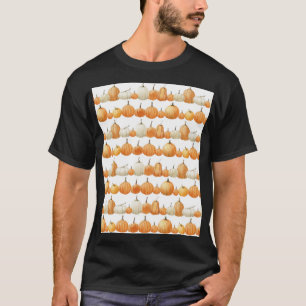 Autumn Pumpkin: Watercolor Illustration Pattern T-Shirt