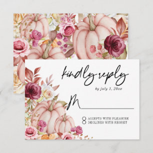 Autumn Pumpkin Wedding RSVP Card