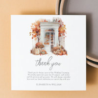 Autumn Pumpkin Wedding White Front Door