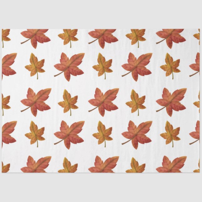 Autumn Pumpkins and Leaves Series Design 23 Tissue Paper (Front)