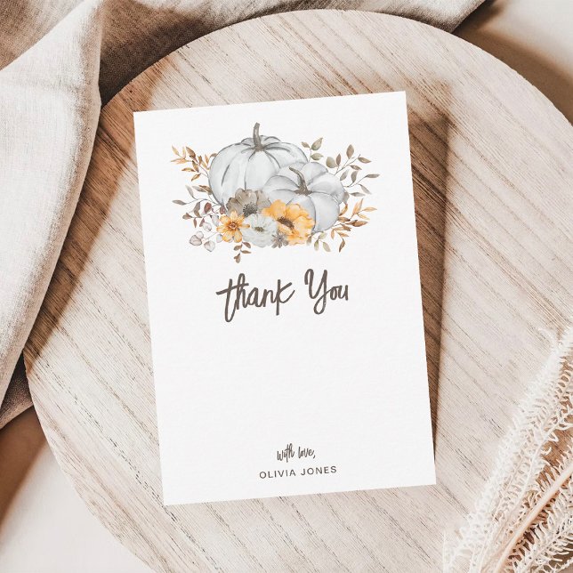 Autumn Pumpkins Baby Thank you Custom card (Creator Uploaded)
