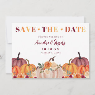 Autumn Pumpkins Fall Save The Date