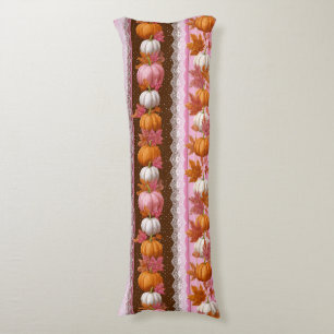 Autumn Pumpkins & Floral Lace Seamless Pattern (2) Body Cushion