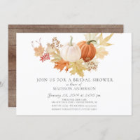 Autumn Pumpkins & Leaves Bridal Shower
