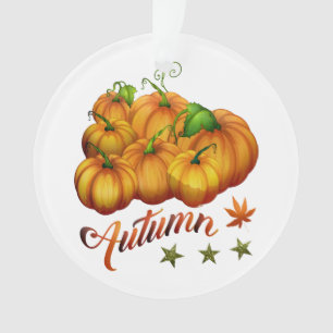 Autumn pumpkins ornament