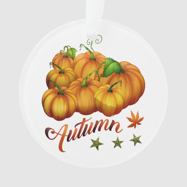 Autumn pumpkins        ornament (Front)