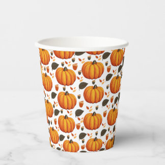 Autumn Pumpkins Paper Cups