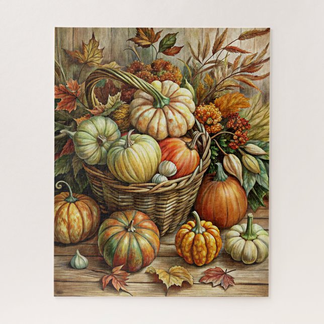 Autumn Pumpkins Puzzle (Vertical)