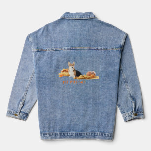 Autumn Pup & Pumpkins Denim Jacket