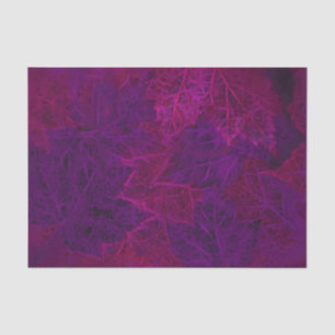 Autumn Purple Pink Neon Dark Maple Leaves Tissue Paper
