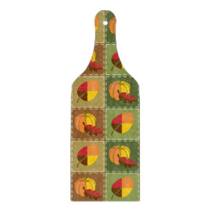 Autumn Quilt Glass Cutting Board