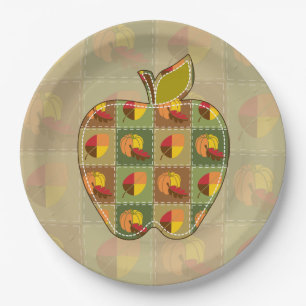 Autumn Quilt Paper Plate