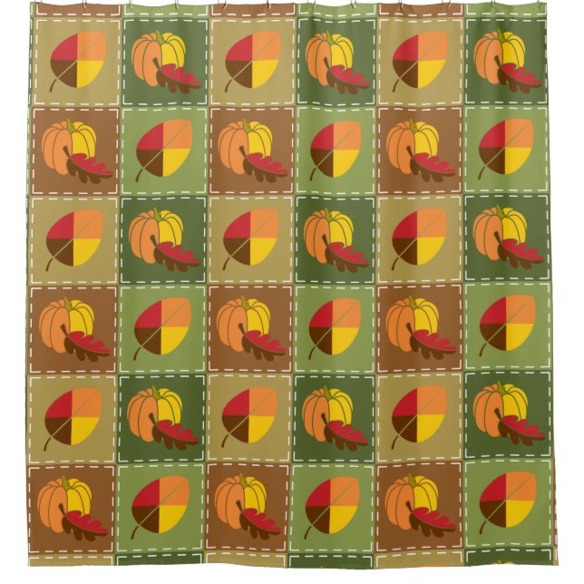 Autumn Quilt Shower Curtain (Front)