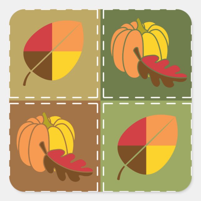 Autumn Quilt Sticker (Front)