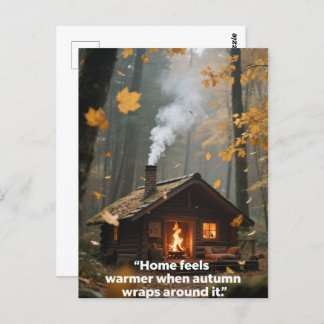 Autumn Quotes Forest Trees Leaves Ways Postcard