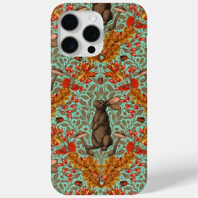 Autumn rabbit on light green Case-Mate iPhone case (Back)