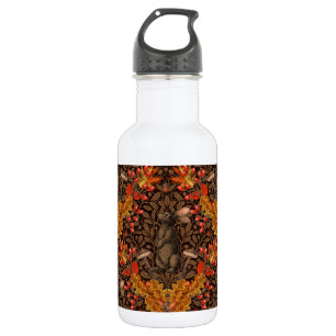 Autumn rabbit on off white 532 ml water bottle