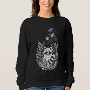 Autumn Racoon Cottagecore Fall Woodland Animal Fo Sweatshirt