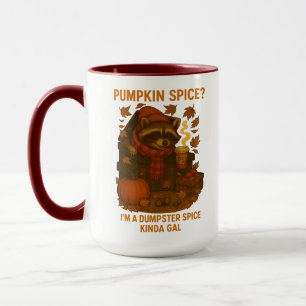 Autumn Racoon Funny Pumpkin Spice Latte Mug