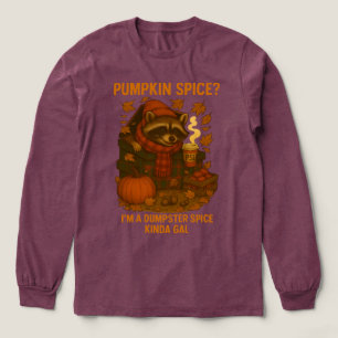 Autumn Racoon Funny Pumpkin Spice Latte Tri-Blend Shirt