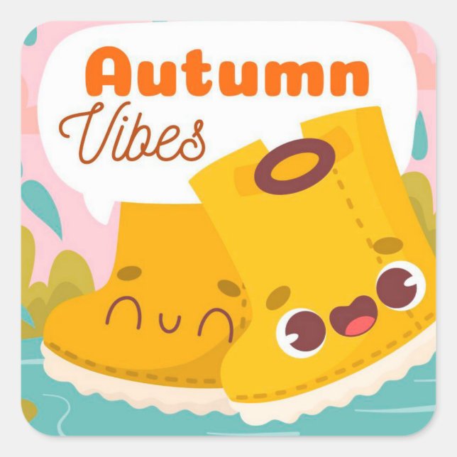 Autumn Rain Boots Stickers (Front)