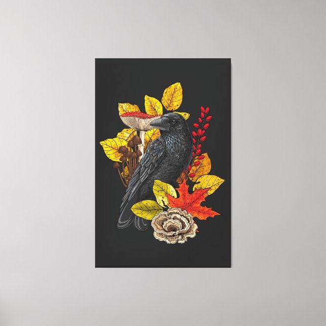 Autumn raven 2 canvas print (Front)
