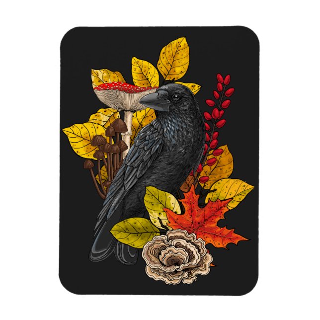 Autumn raven 2 magnet (Vertical)
