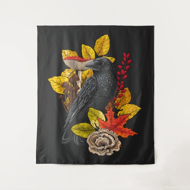 Autumn raven 2 tapestry (Front)