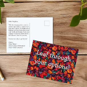 Autumn Real Estate Realtor Broker Marketing Mailer Postcard