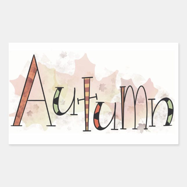 Autumn Rectangular Sticker (Front)