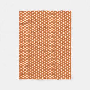 Autumn Red and White Polka Dot Fleece Blanket